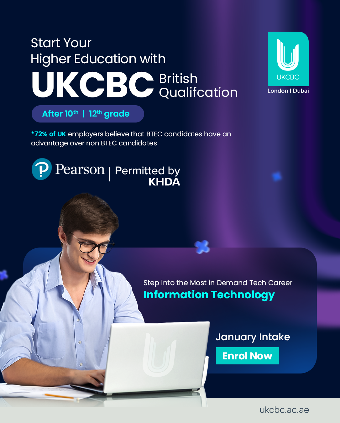 UK College of Business and Computing - Dubai Campus Facebook ad from Dec 4, 2025