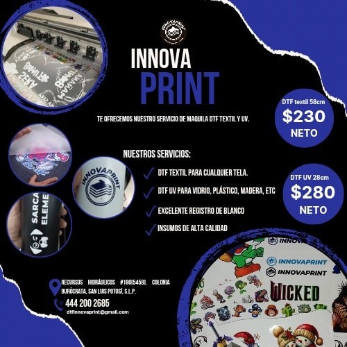 InnovaPrint Facebook ad: Impresiones DTF de Alta Calidad: InnovaPrint Despeja tus…
