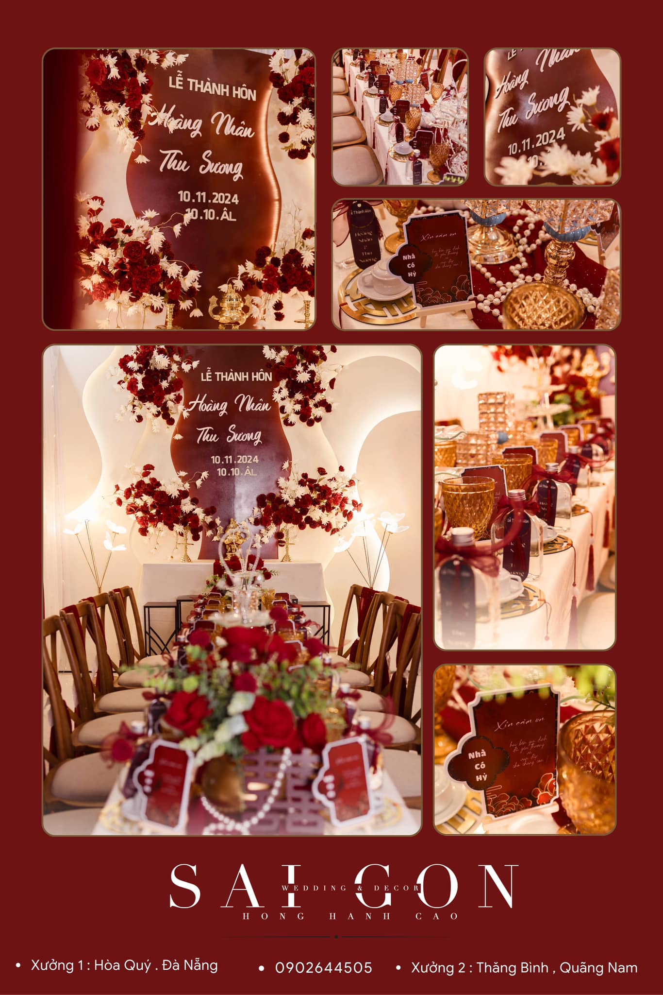 Sai Gon Wedding Decor & Event - Đà Nẵng, Quảng Nam Facebook ad: 𝐍𝐠𝐚̀𝐲 𝐜𝐮̛𝐨̛́𝐢 𝐝𝐮𝐲 𝐧𝐡𝐚̂́𝐭 - 𝐃𝐞𝐜𝐨𝐫…