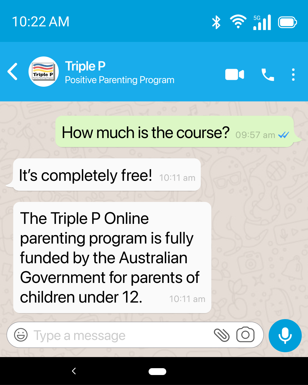 Triple P - Positive Parenting Program Facebook ad: FREE parenting support under 12