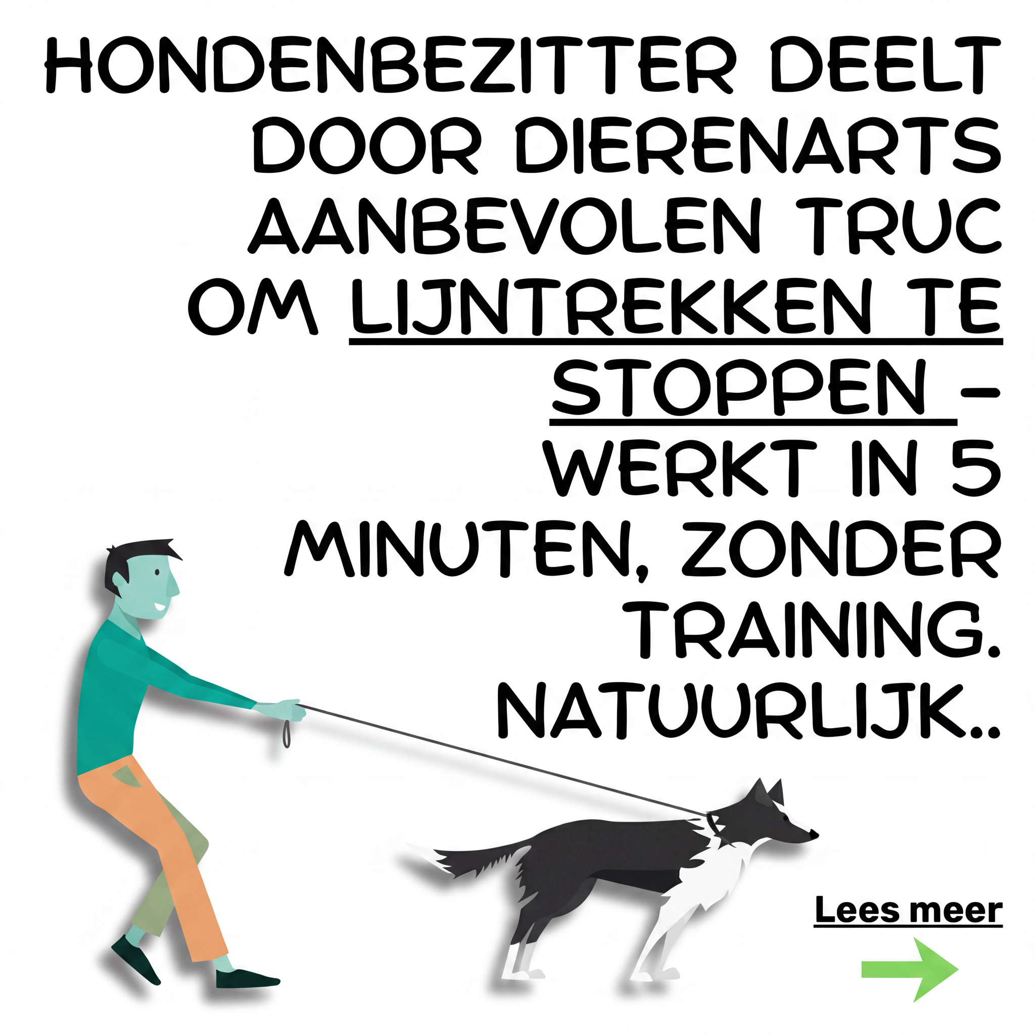 Honden Magazine Facebook ad: Hoe je trekken aan de lijn stopt zonder training