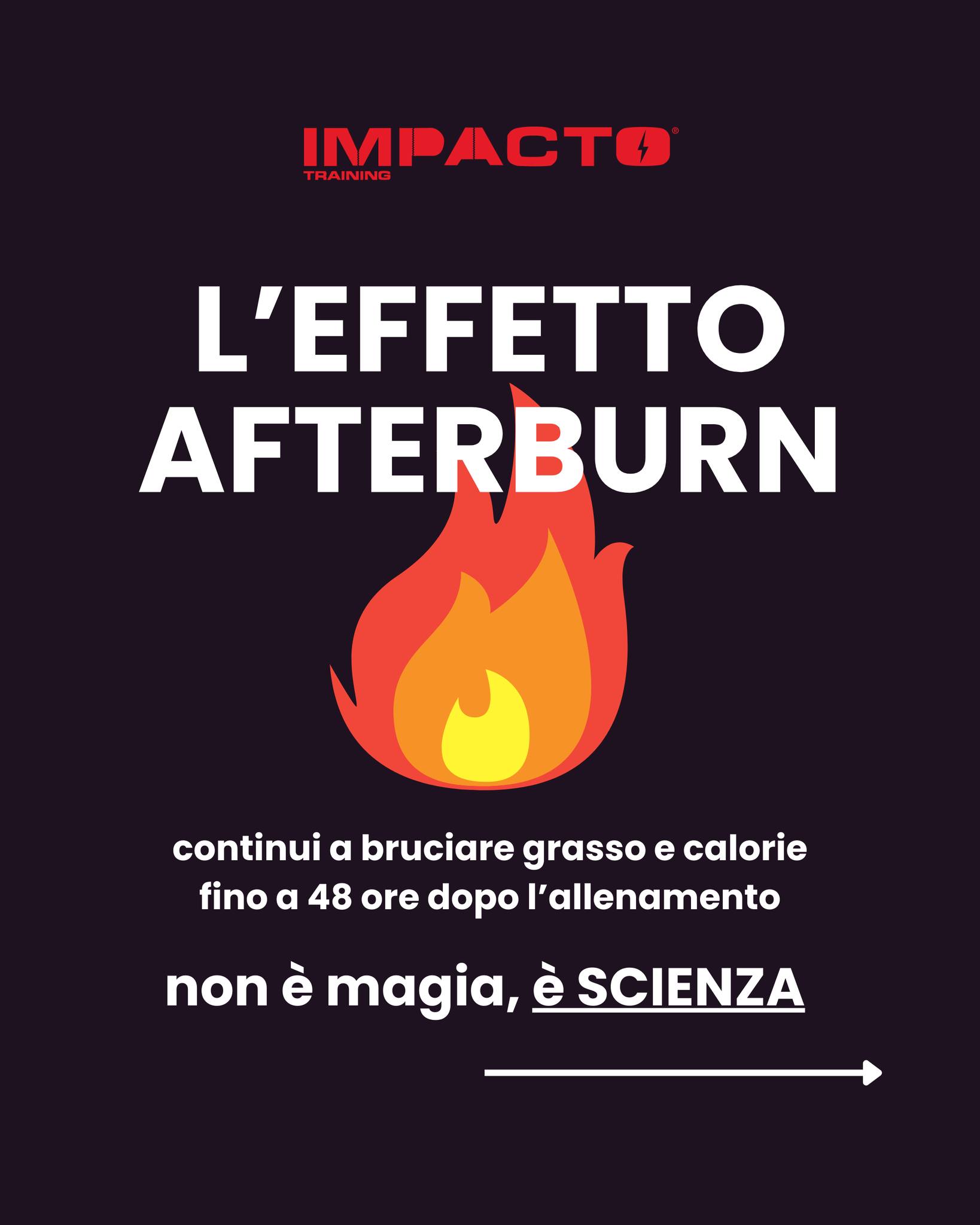 Impacto Training Facebook ad: Basta allenamenti che durano ore!