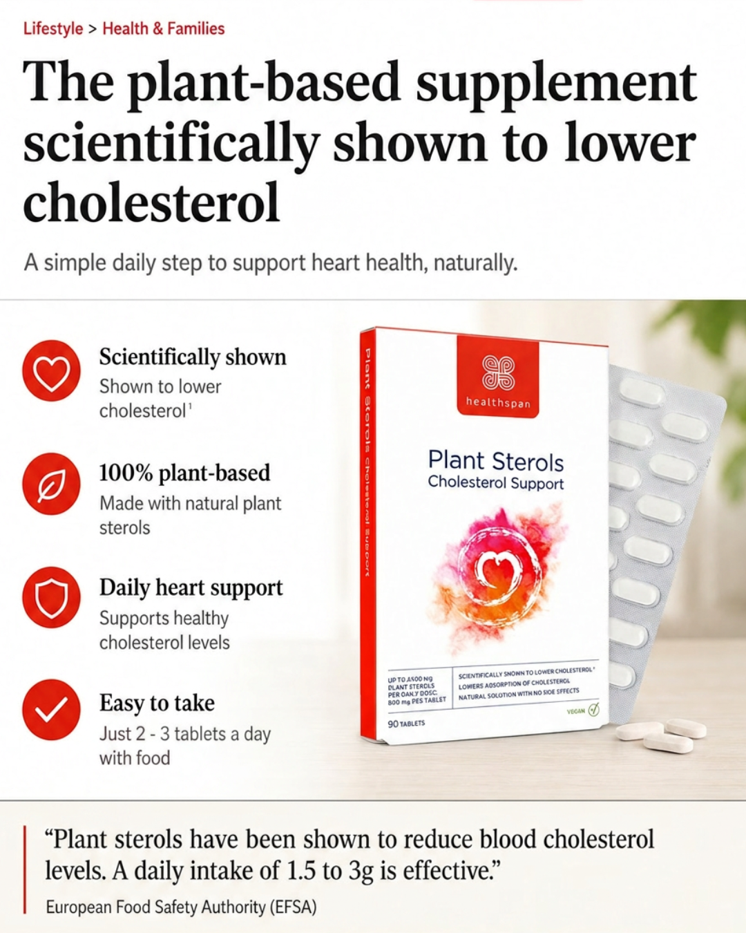 Healthspan Facebook ad