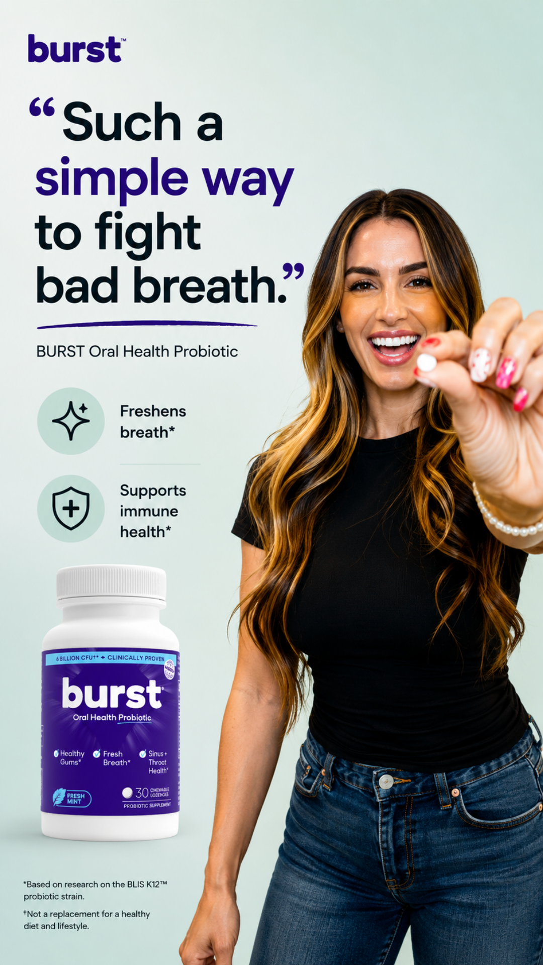 Burst Oral Care Facebook ad