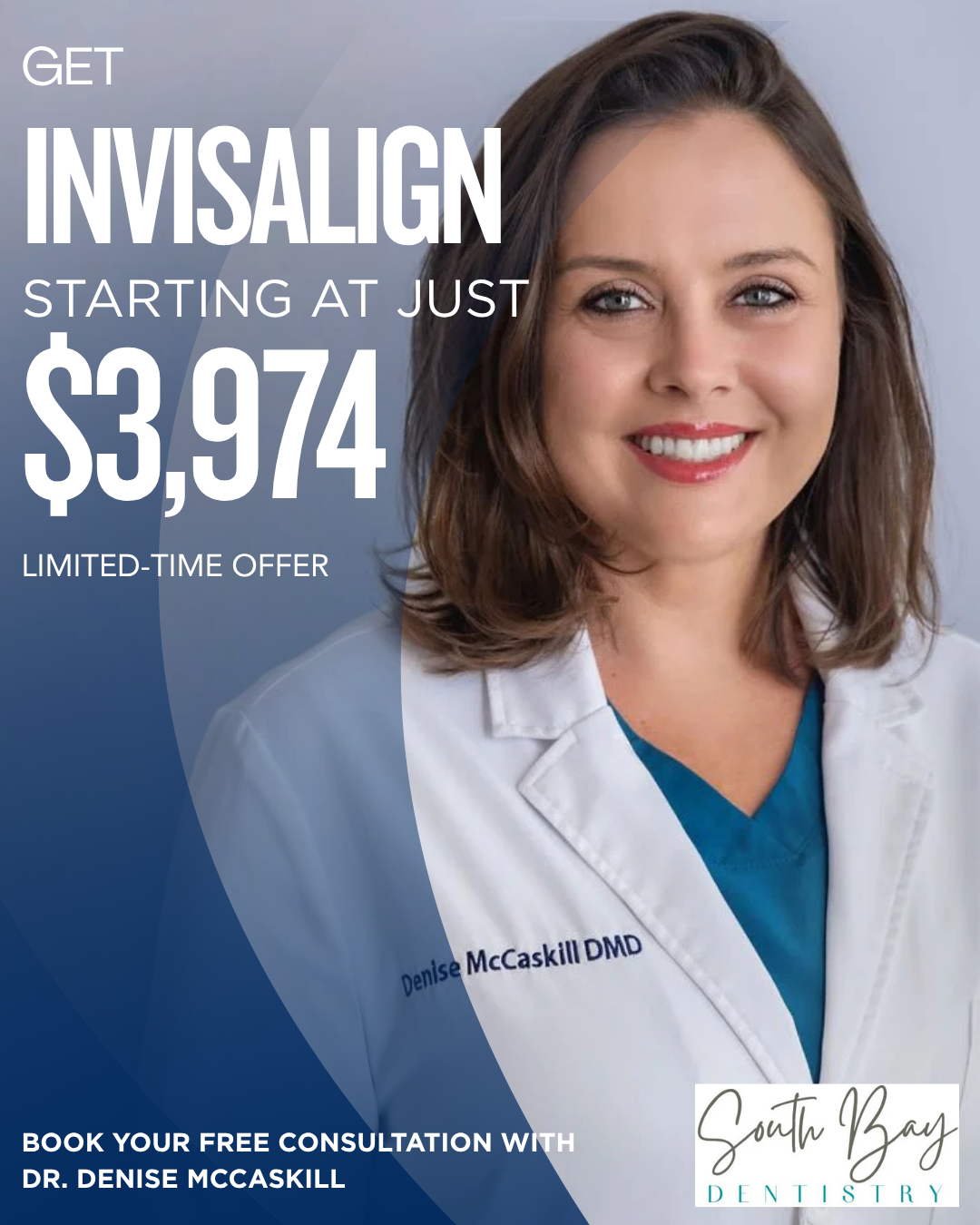 South Bay Dentistry Facebook ad: Hey Apollo Beach, Invisalign Treatment Starting at Just…