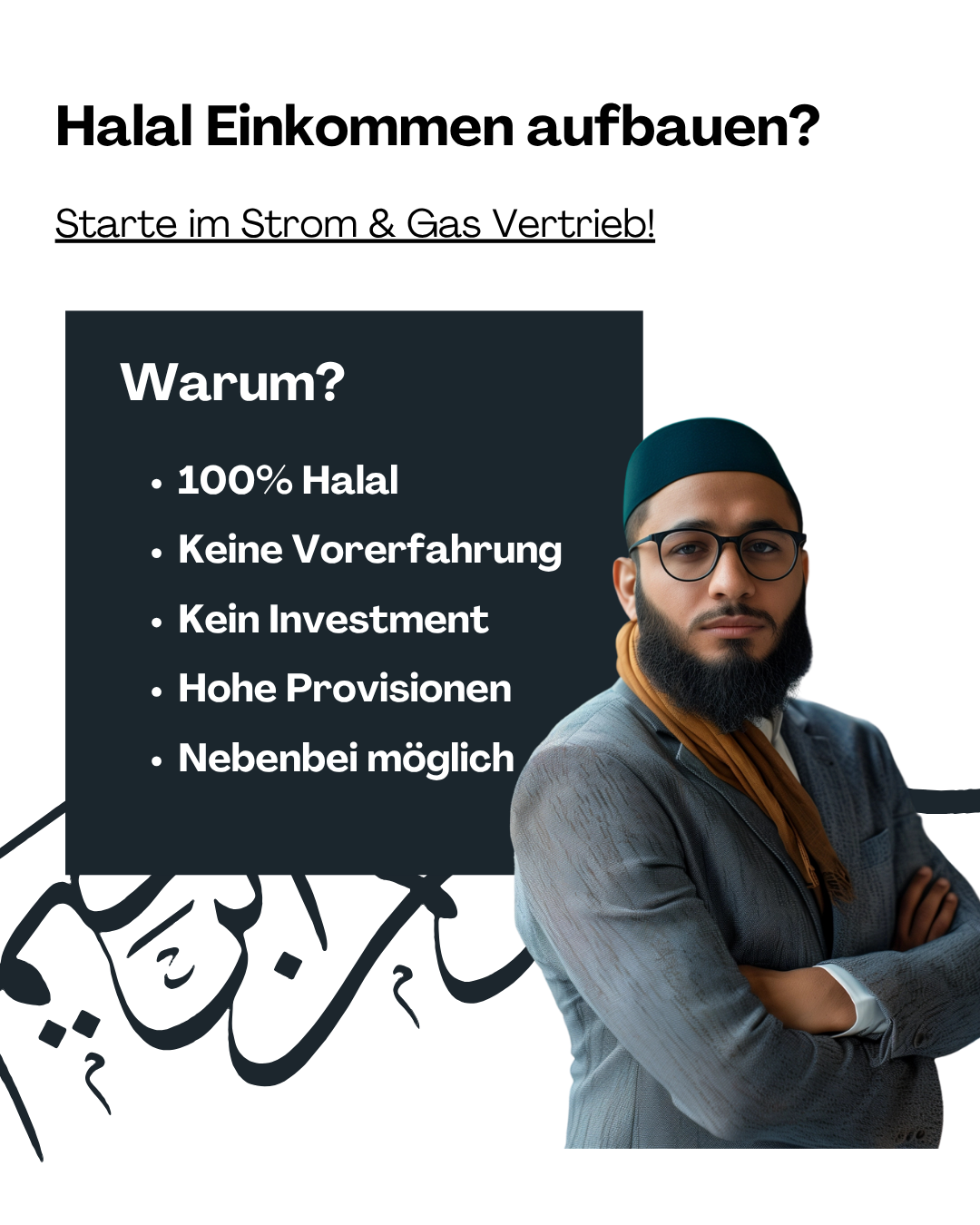 My Muslim Business Academy Facebook ad: Halal Nebeneinkommen aufbauen