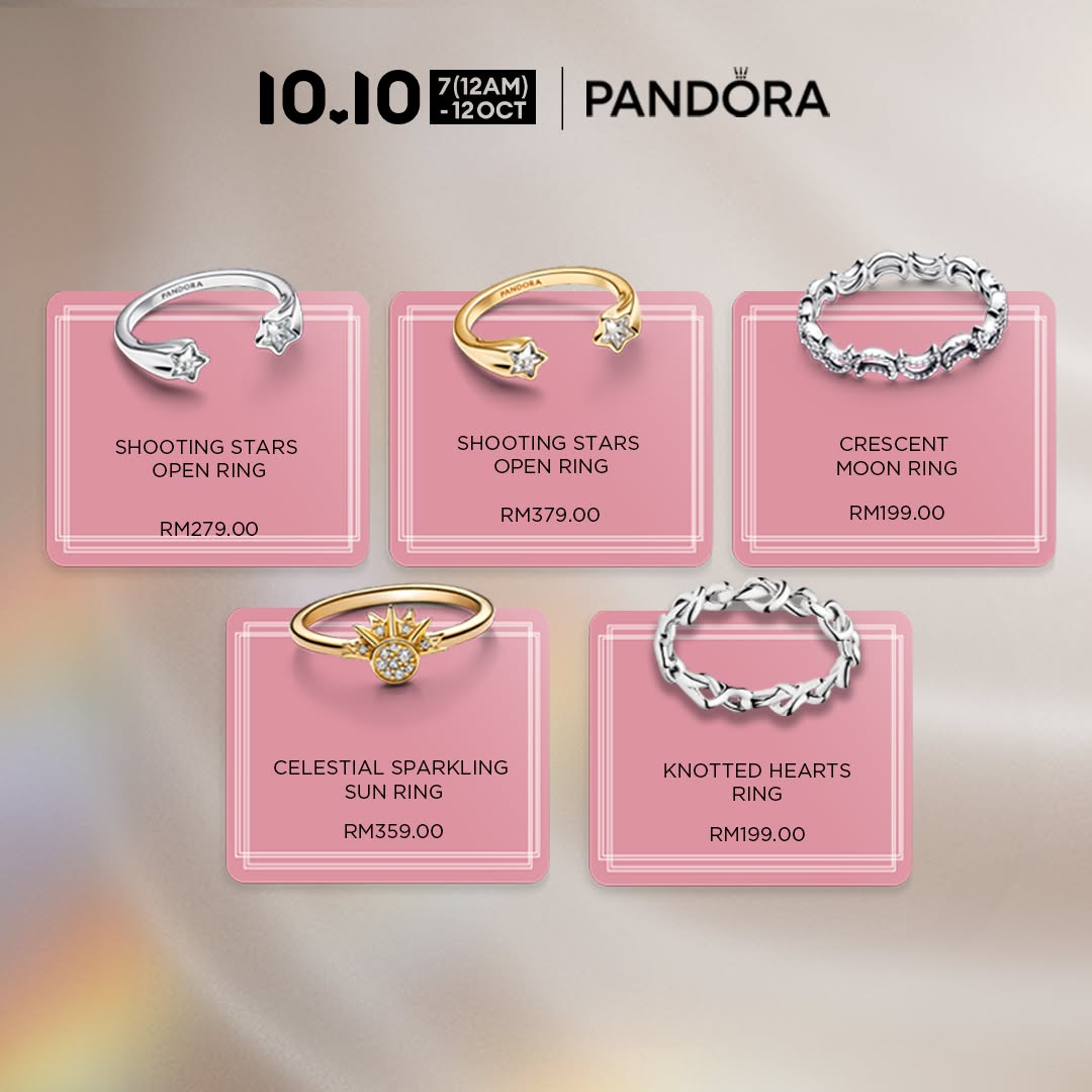Pandora Facebook ad: Shine Bright with Celestial Charm