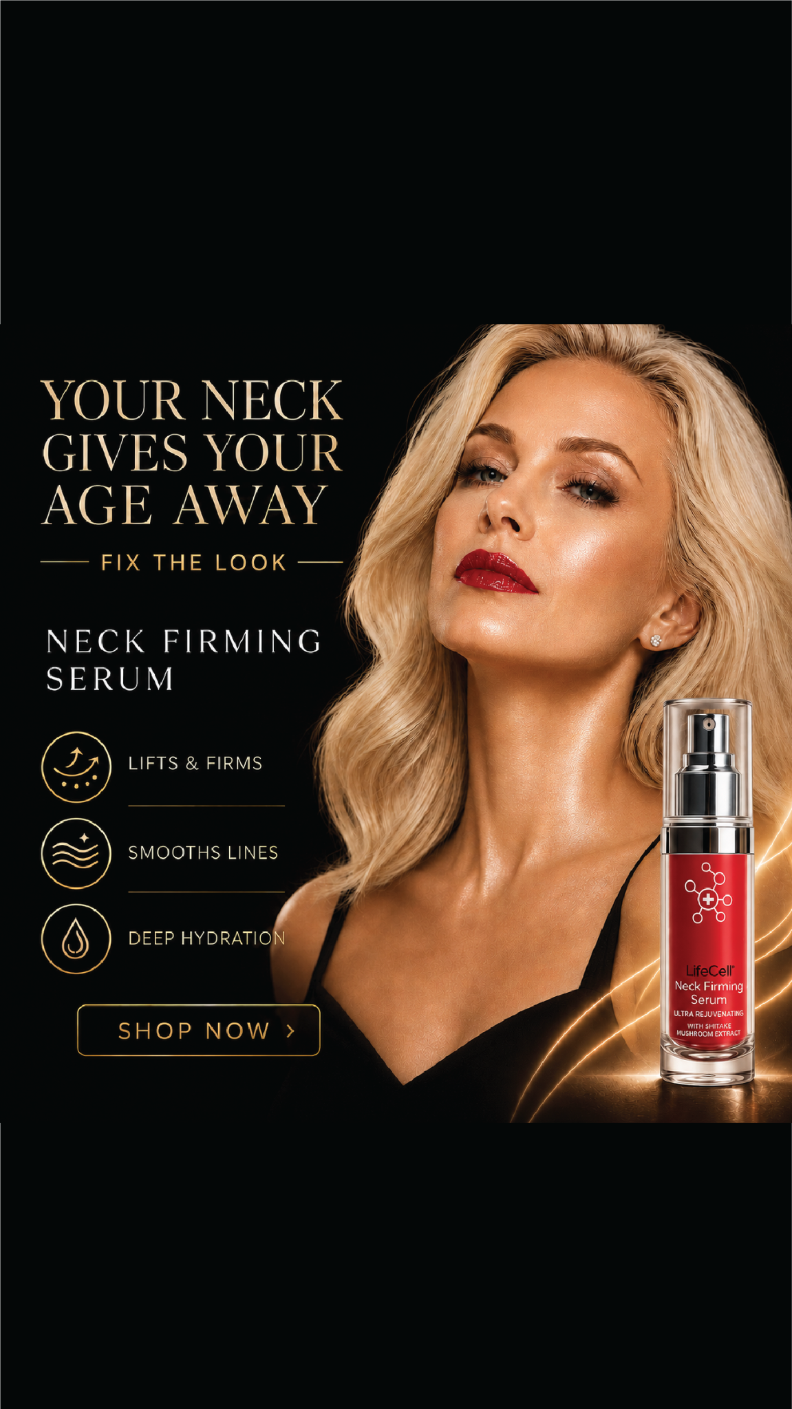 LifeCell Neck Serum Facebook ad