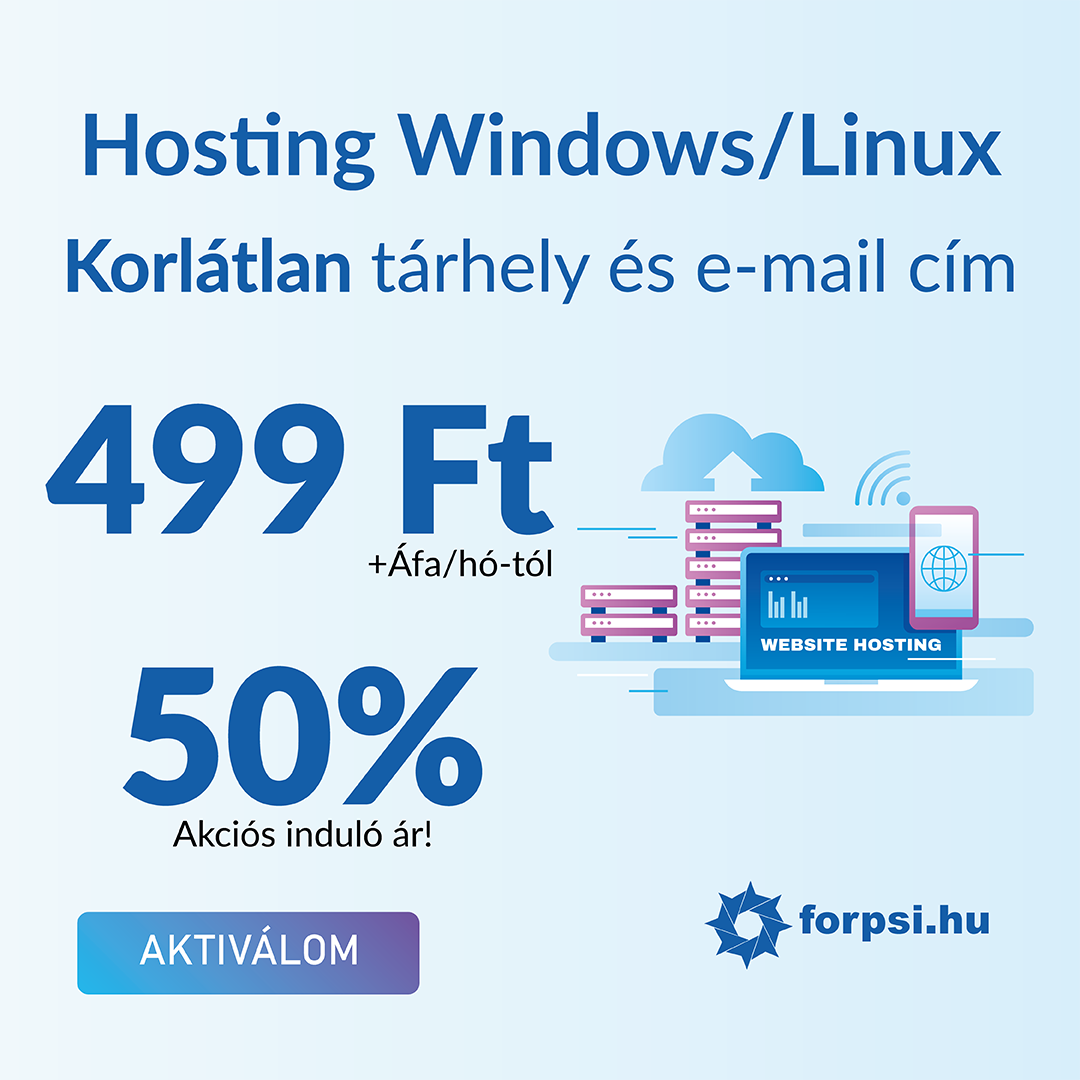 Forpsi Magyarország Facebook ad: 50% kedvezmény tárhelyre