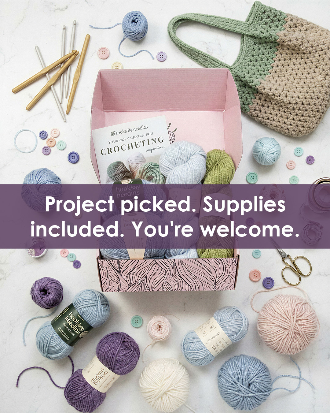 Hooks & Needles Facebook ad