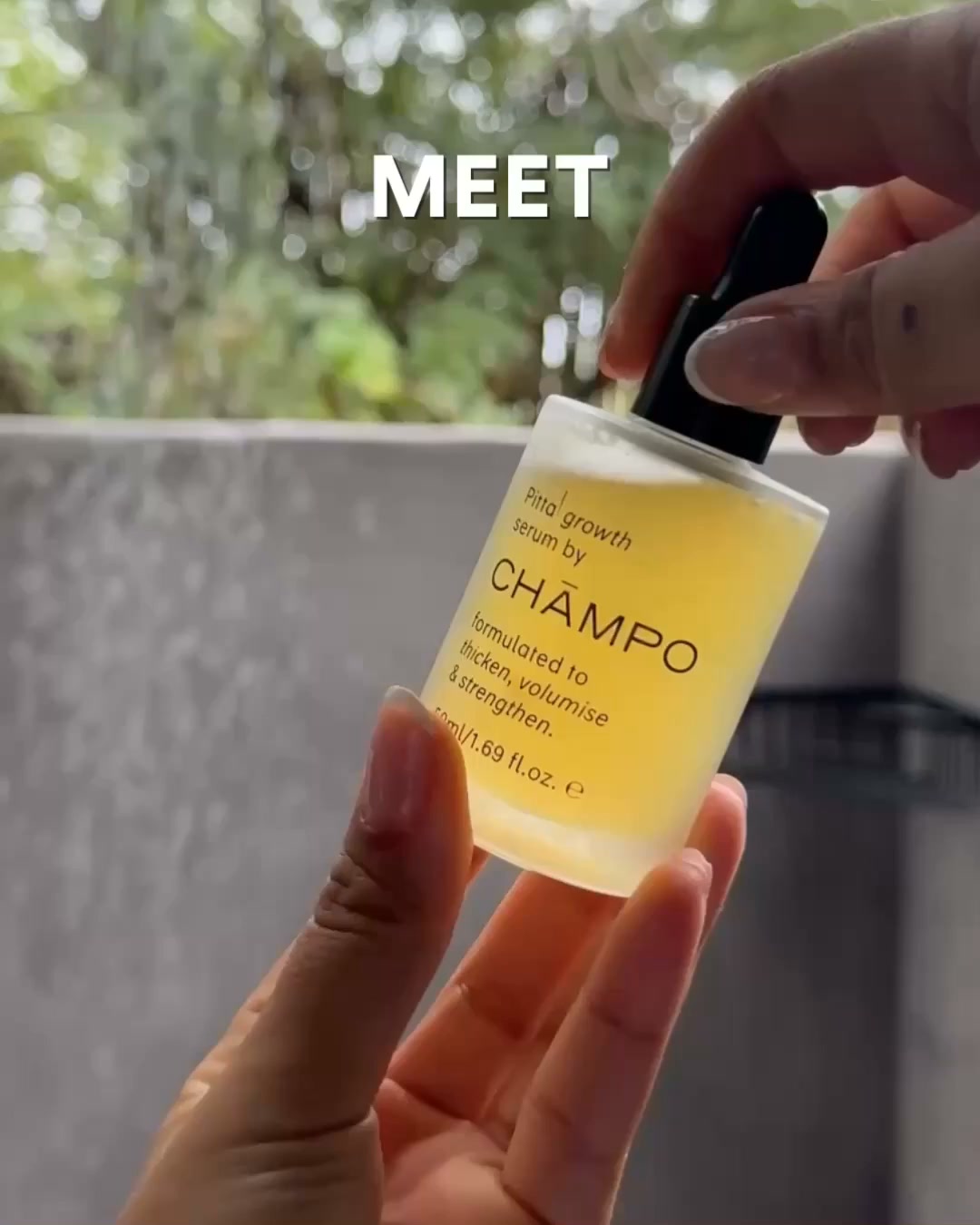 Chāmpo Haircare Facebook ad: For Thicker, Fuller Hair