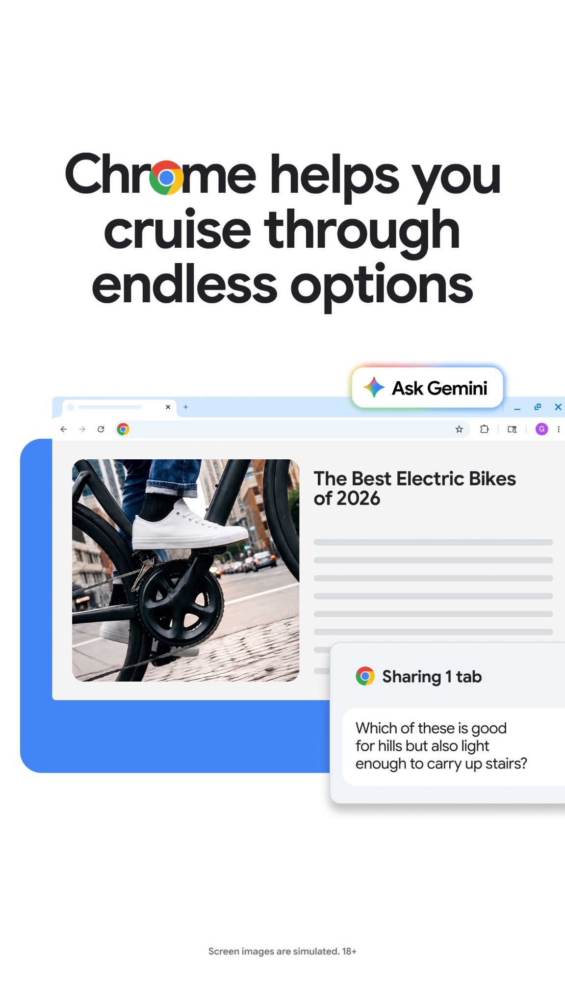 Google Chrome Facebook ad