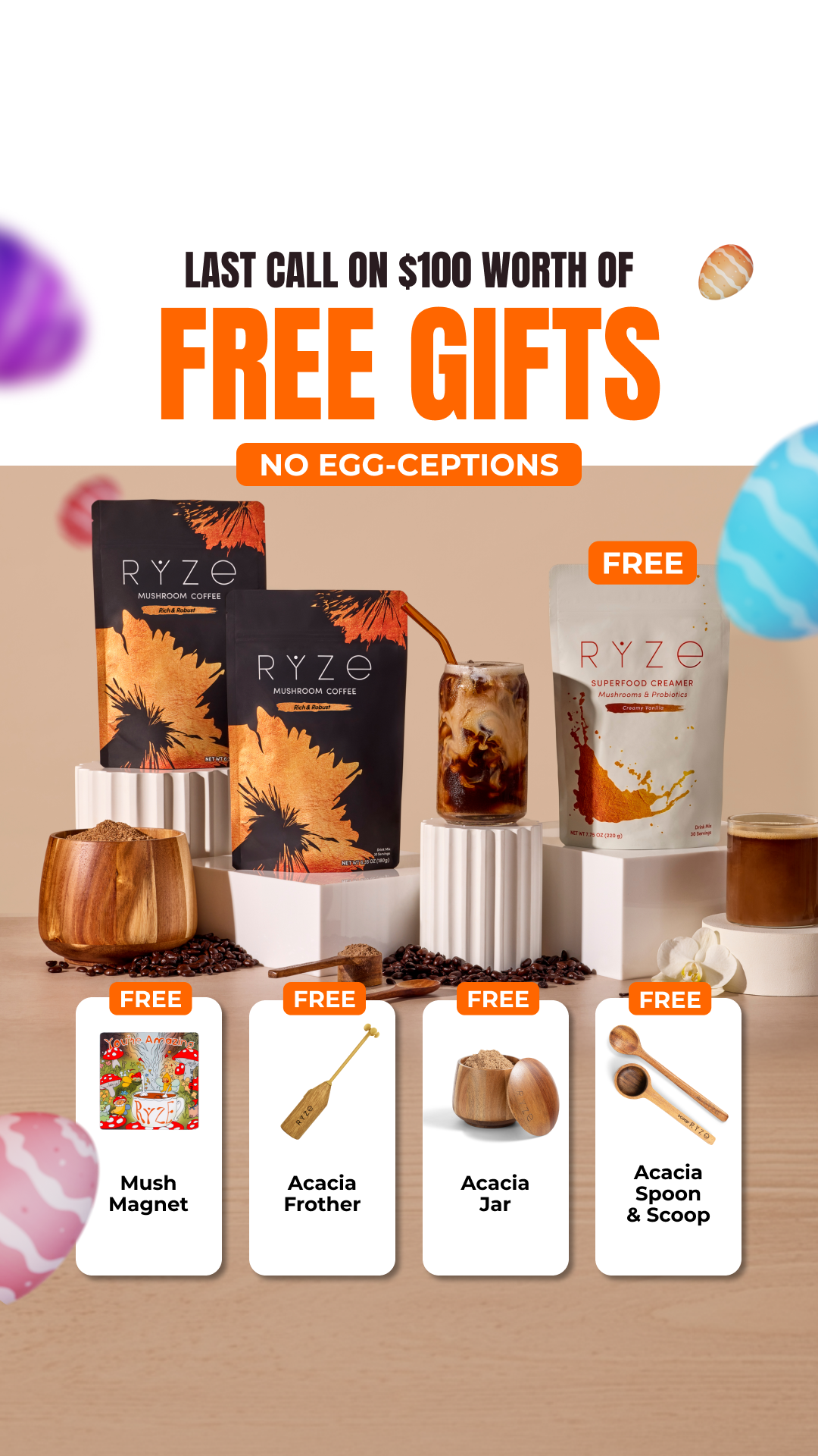 RYZE Superfoods Facebook ad