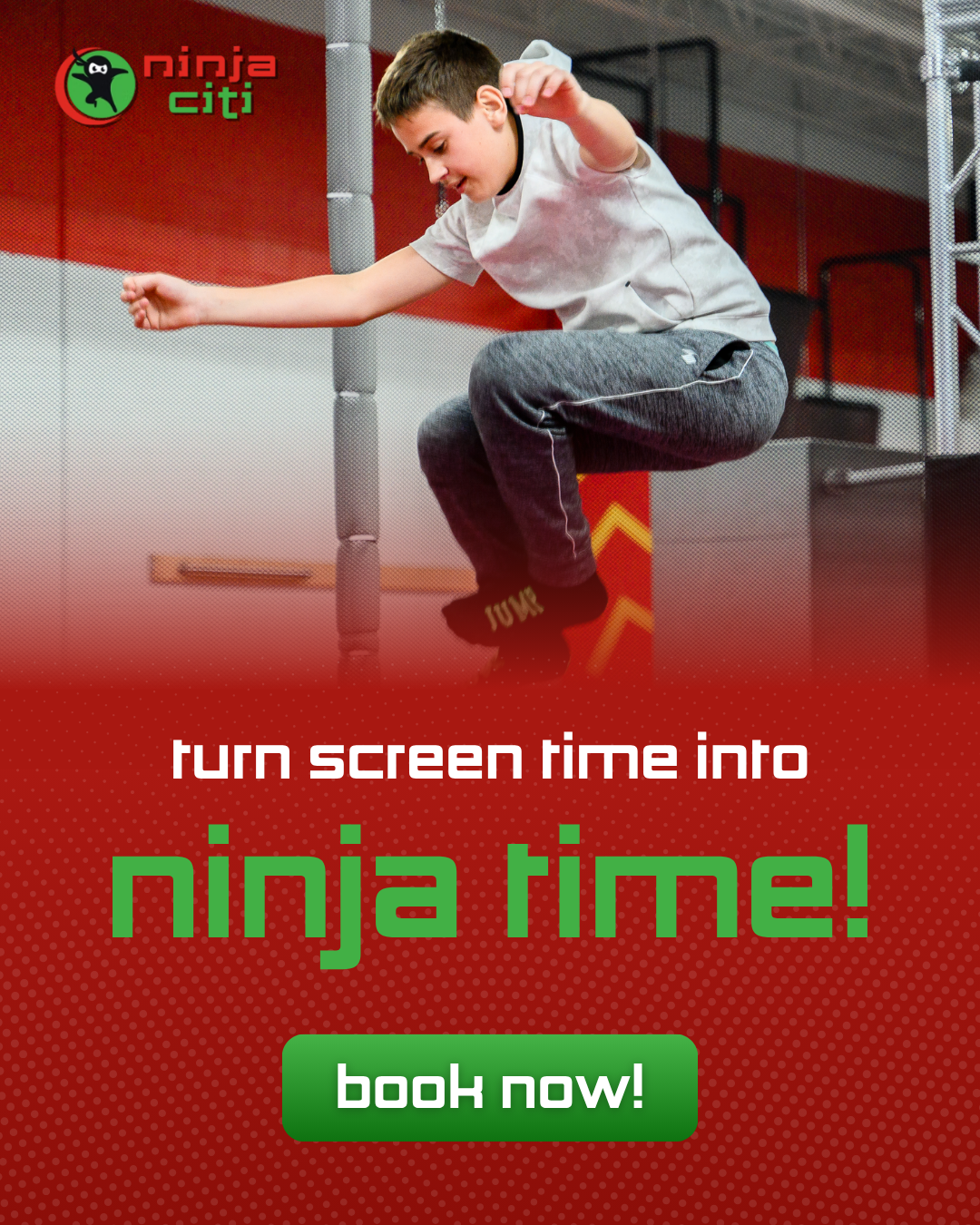 Ninja Citi Adventure Park Facebook ad from Jun 1, 2026