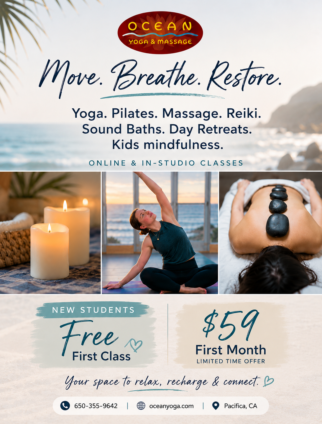 Ocean Yoga Facebook ad