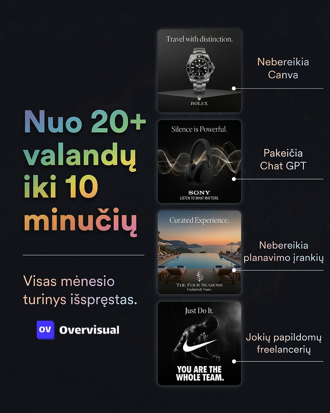 Overvisual Facebook ad