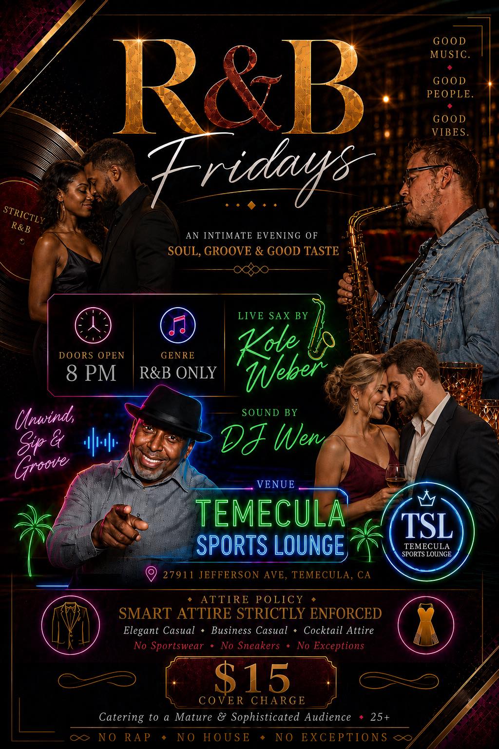 Temeculasportslounge.com Facebook ad: R&B Fridays