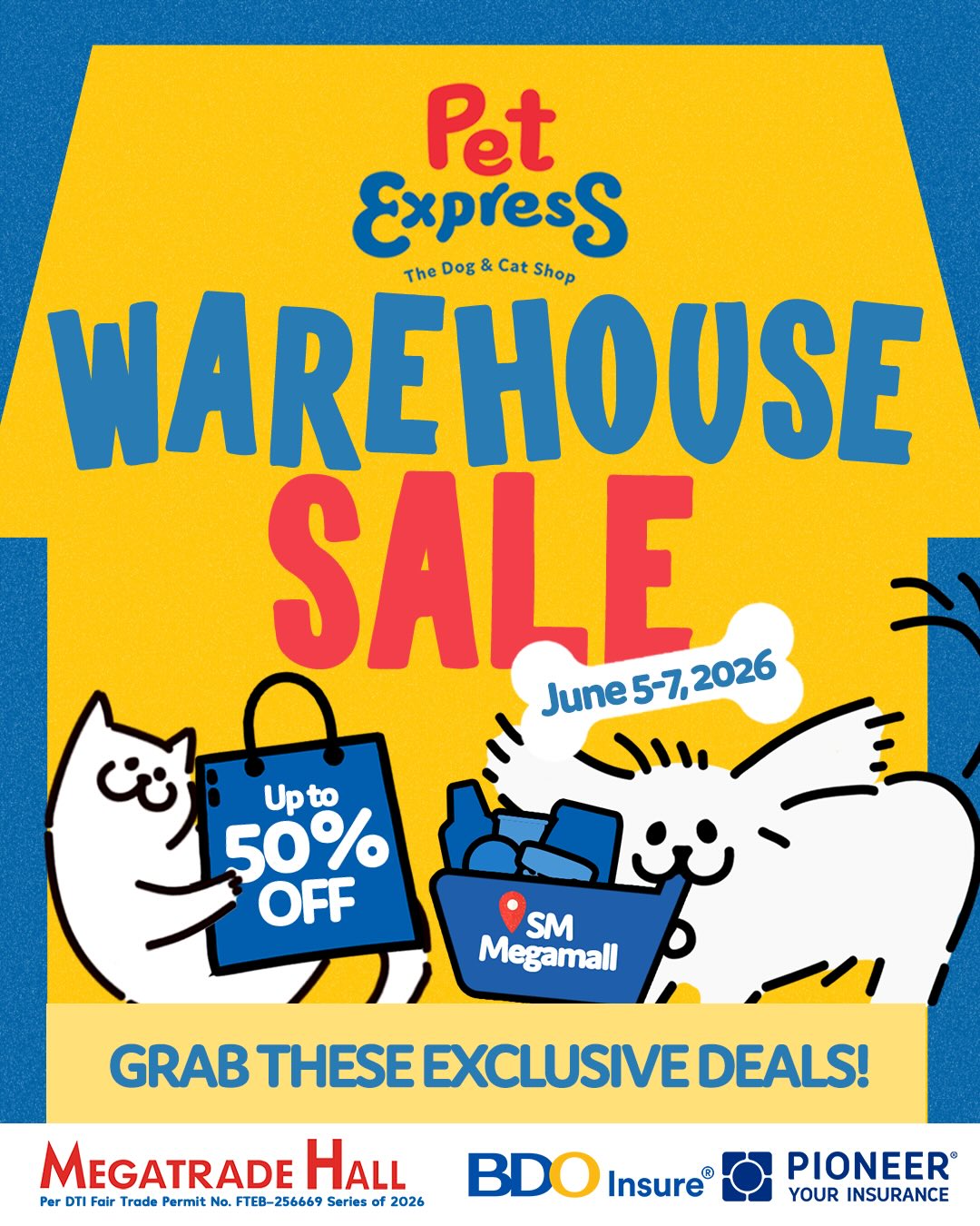 PetExpress Facebook ad: The PET EXPRESS PET WAREHOUSE SALE is HERE!