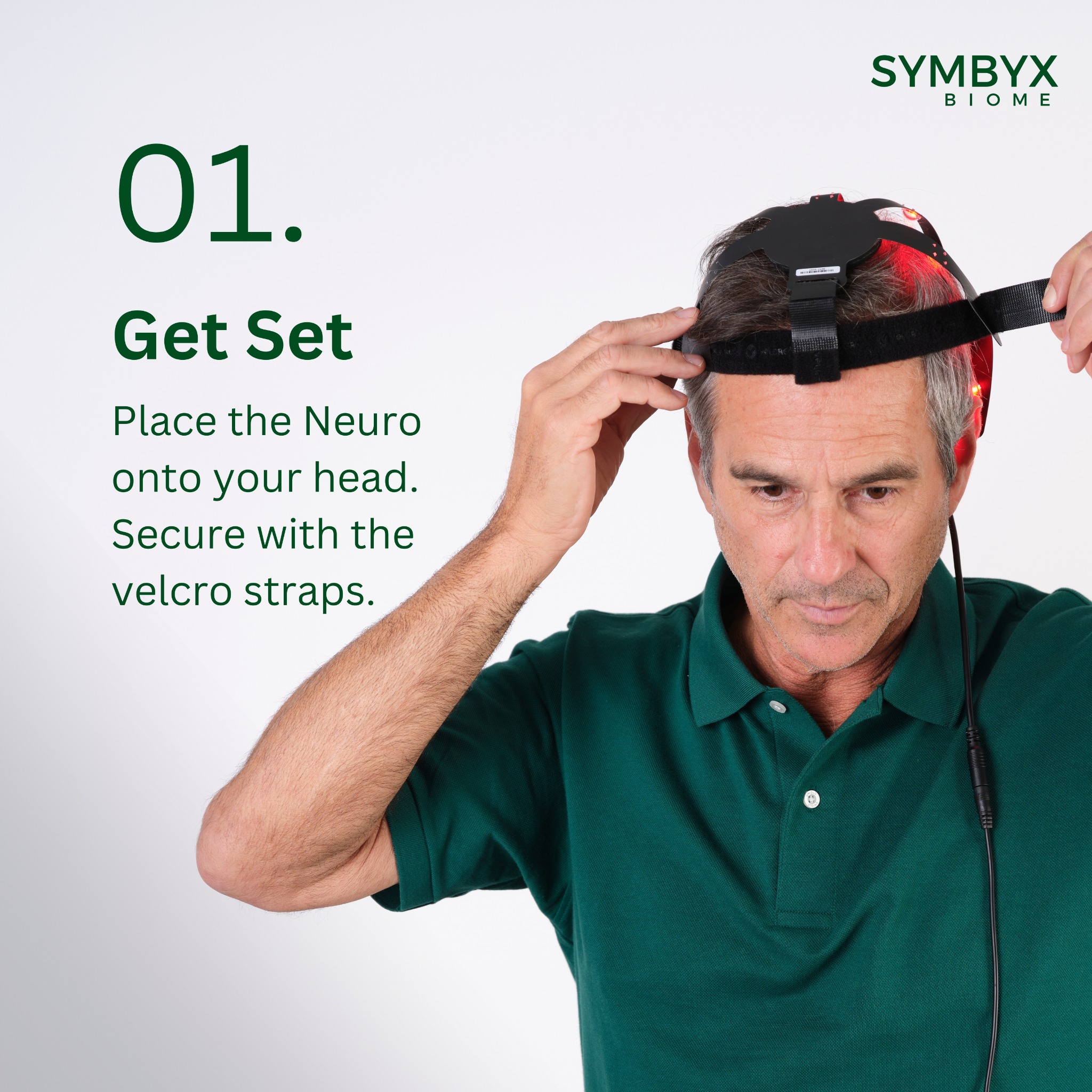 Symbyx Biome Facebook ad: How to use the SYMBYX Neuro helmet.