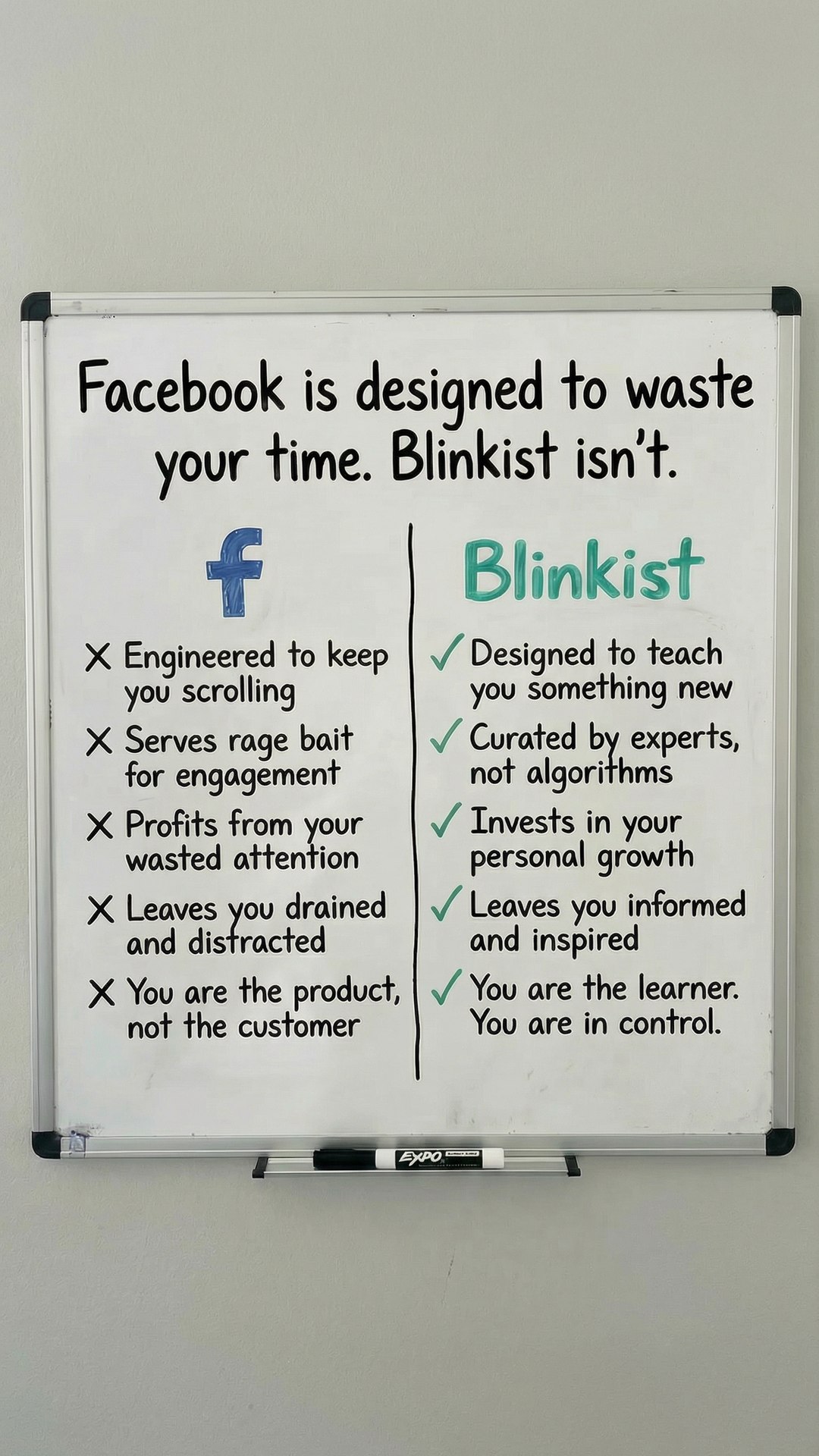 Blinkist Facebook ad