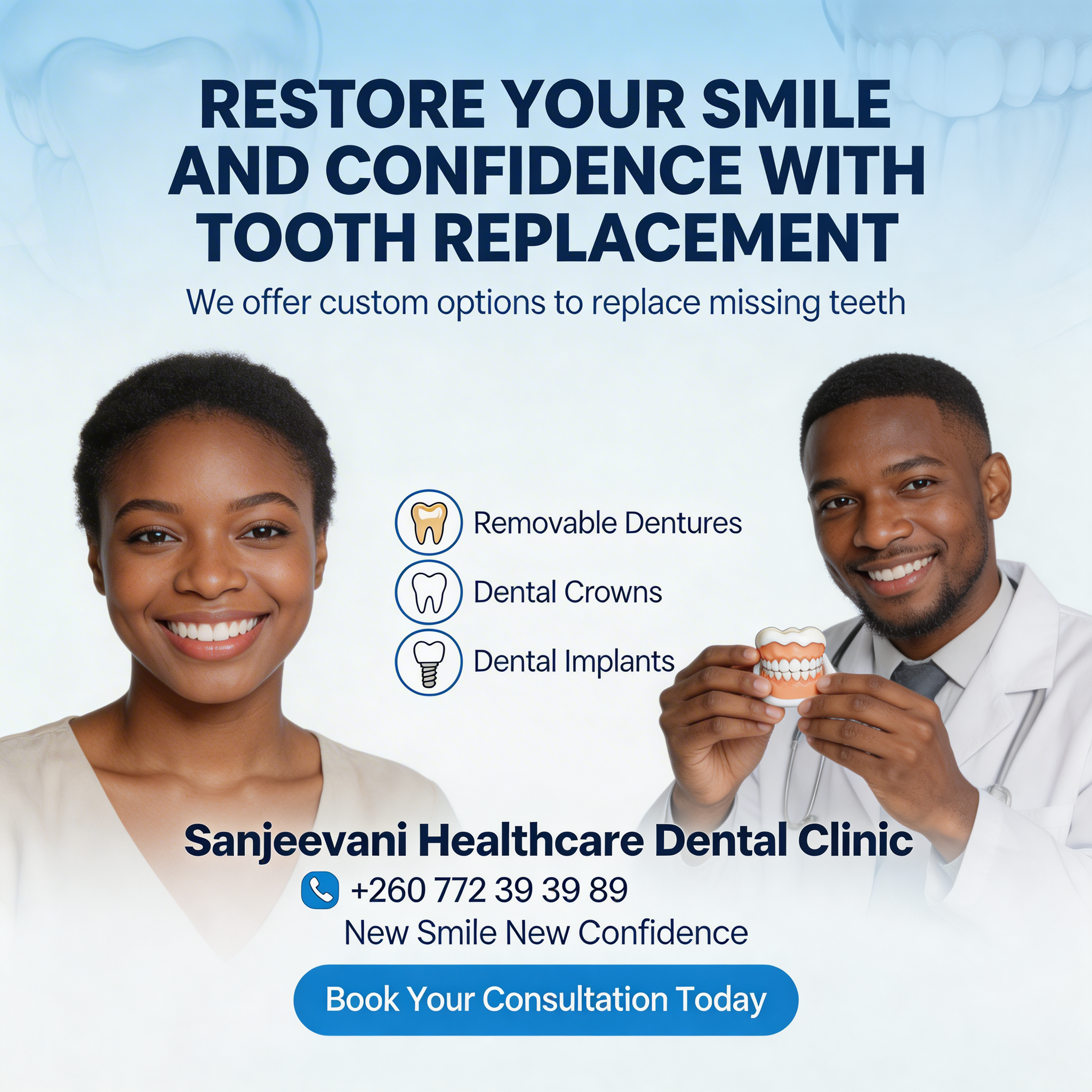 Sanjeevani Healthcare Dental Clinic Facebook ad: New Smile New Confidence!