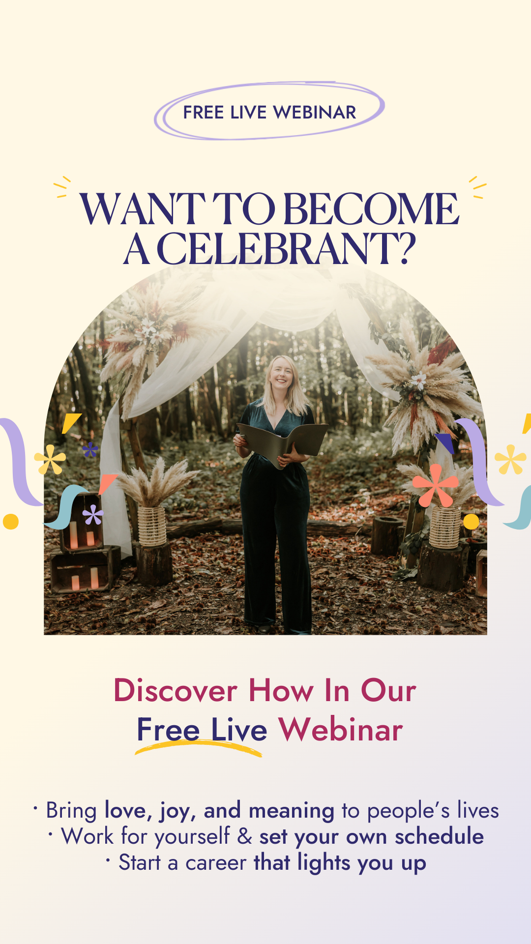 The Academy of Modern Celebrancy Facebook ad