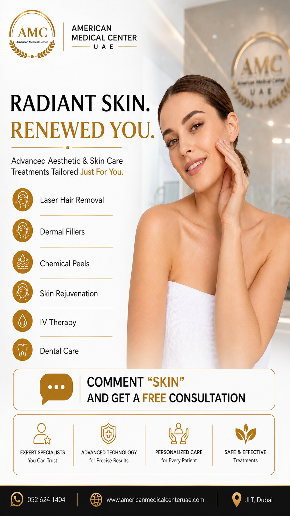 American Medical Centre/JLT Facebook ad