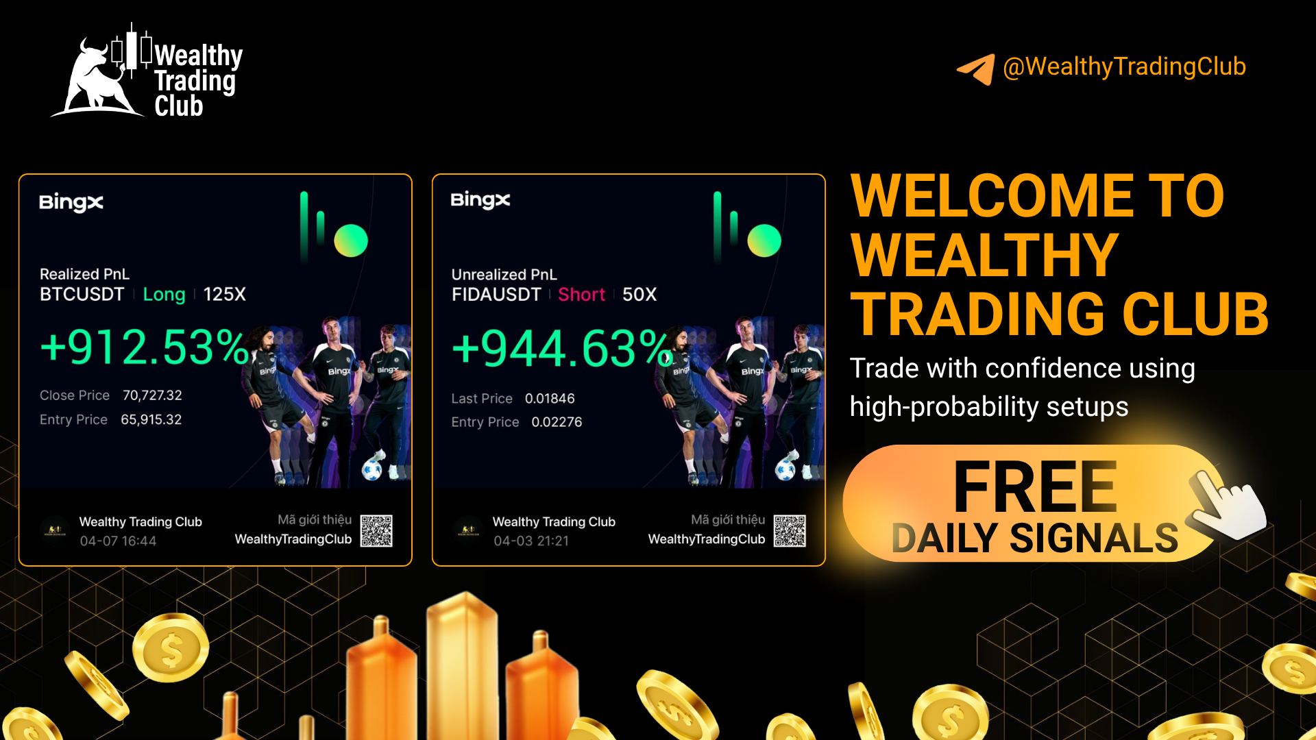 Wealthy Trading Club Facebook ad: You’re missing trades that could change your account.