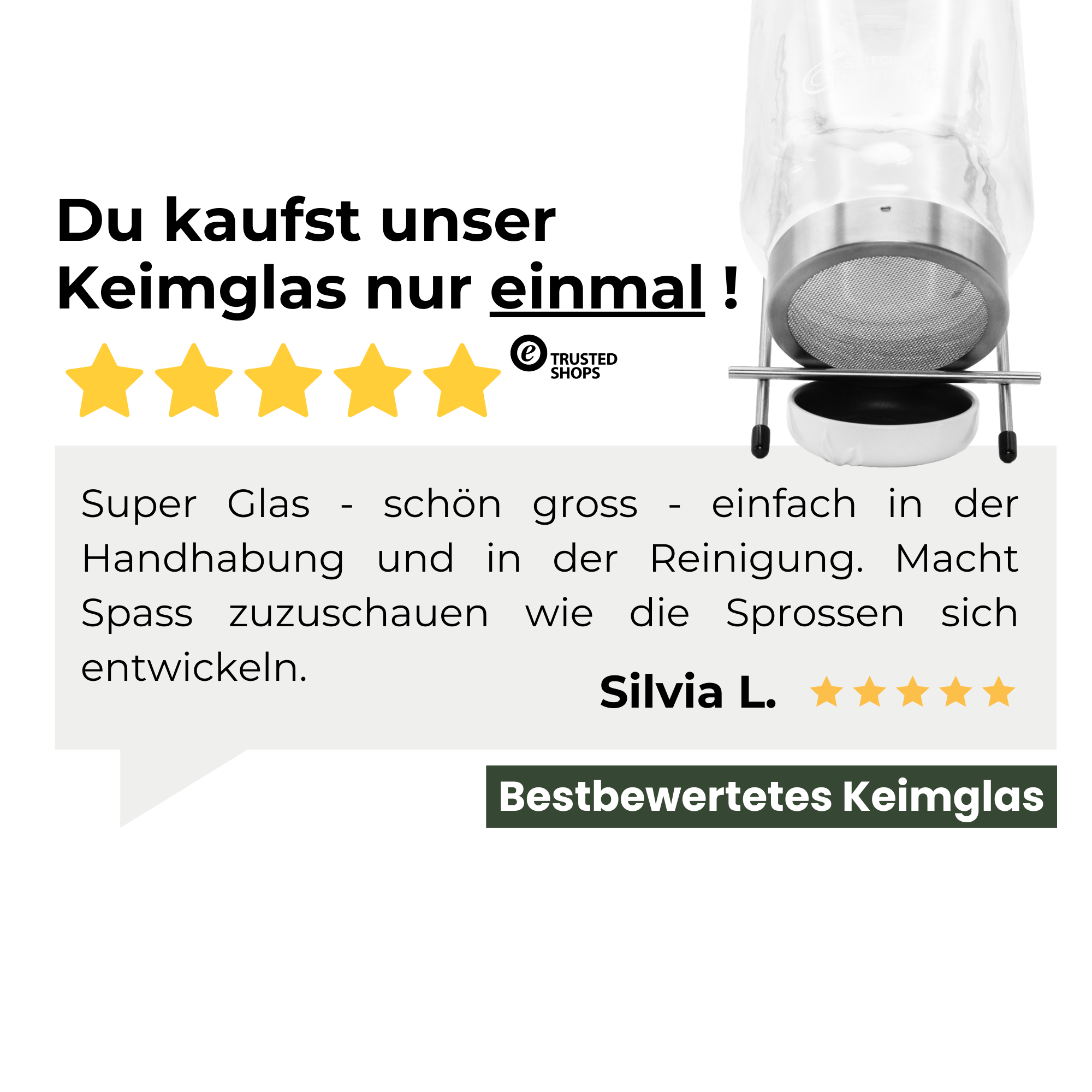 Sprossensamen by naturwerker Facebook ad: Ein Keimglas fürs Leben Jetzt 30 Prozent im Starterpaket