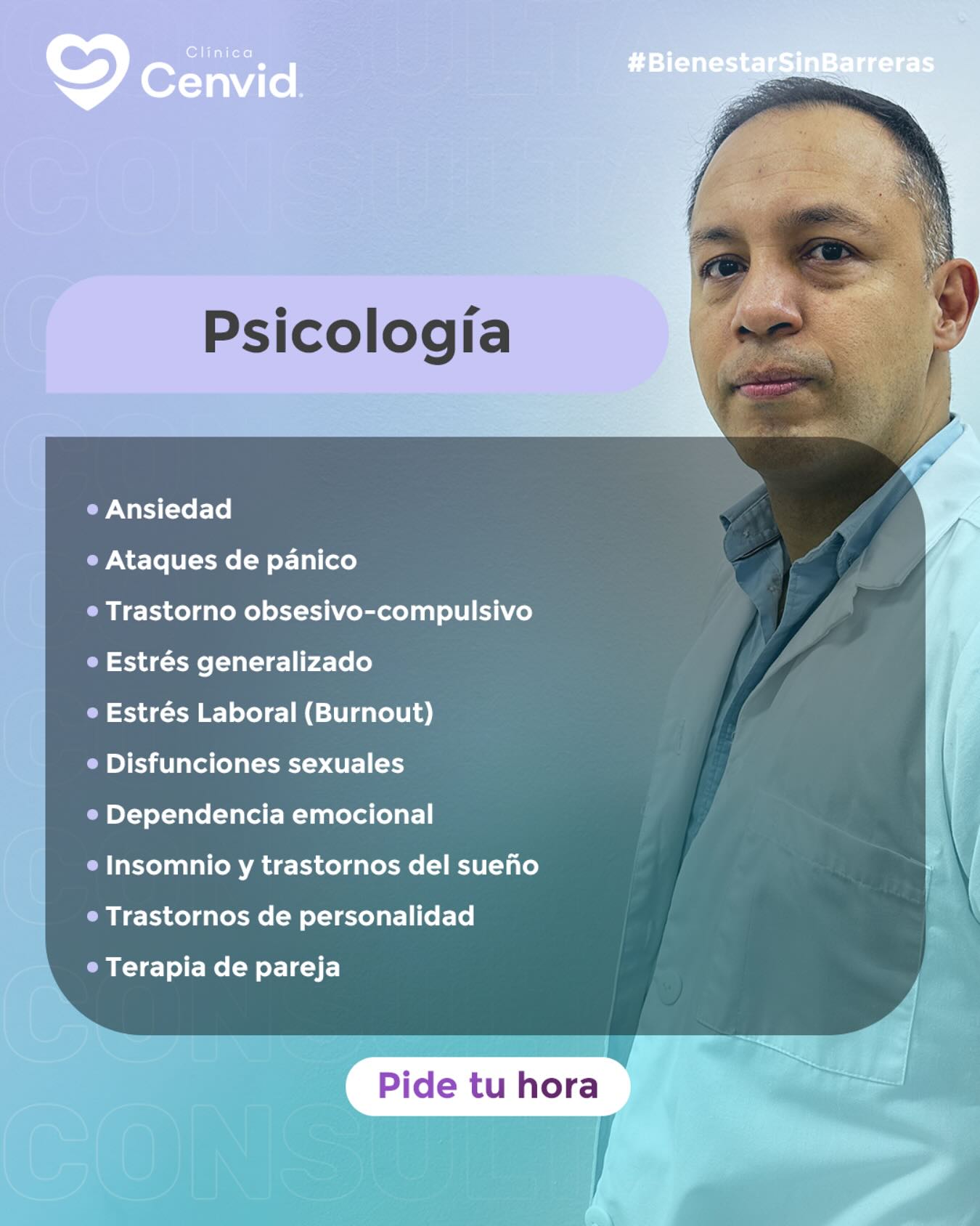 Clínica Cenvid Facebook ad: La salud mental también merece tu atención.