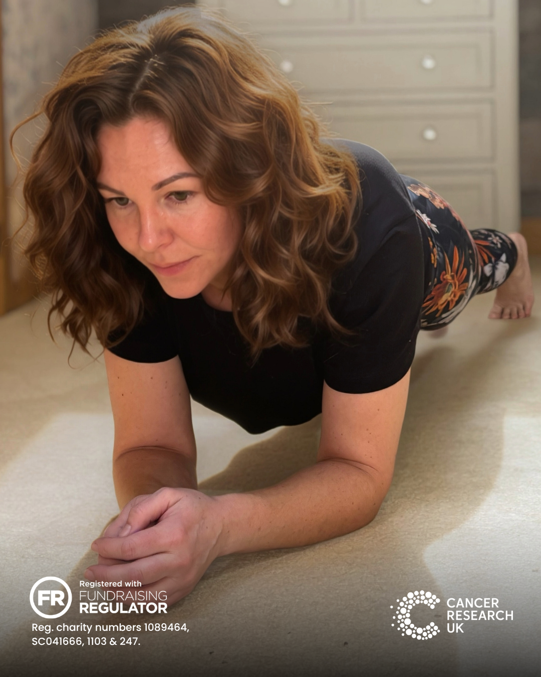 Cancer Research UK Facebook ad: 2-Minute Plank A Day in October