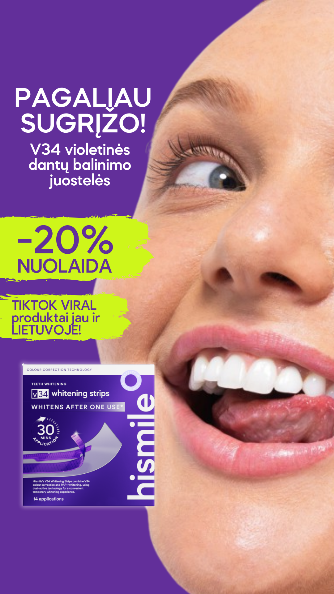 Hismile Baltics Facebook ad