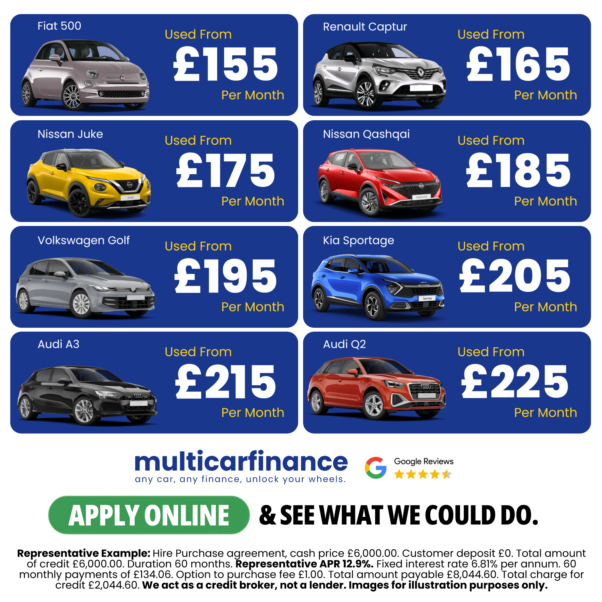 Multi Car Finance Facebook ad
