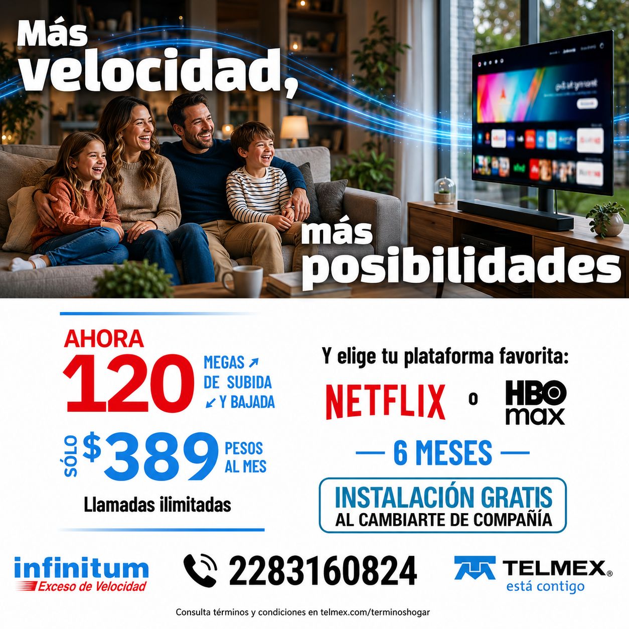 Internet Sin Límites Facebook ad: Chatea con nosotros