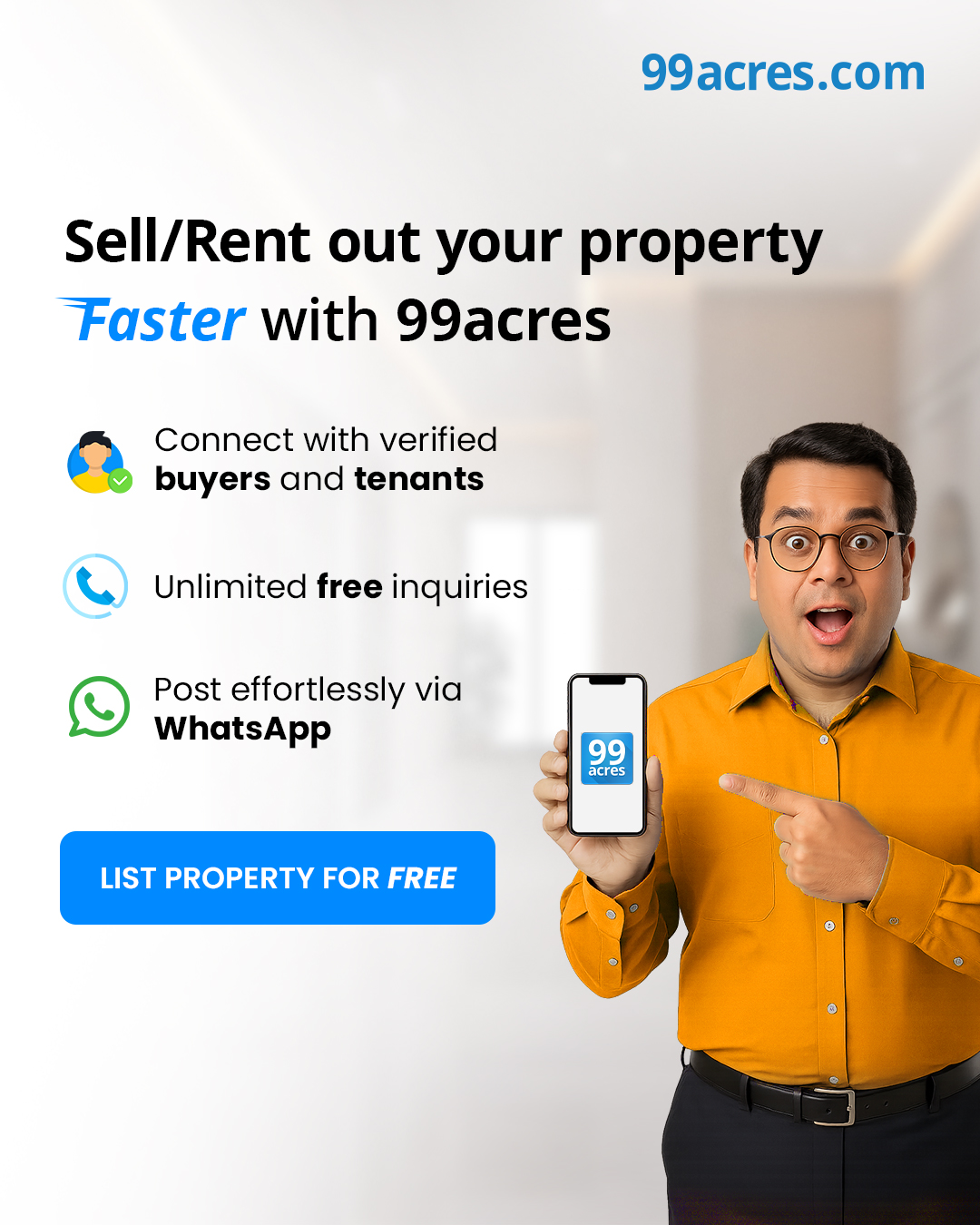 99acres Facebook ad