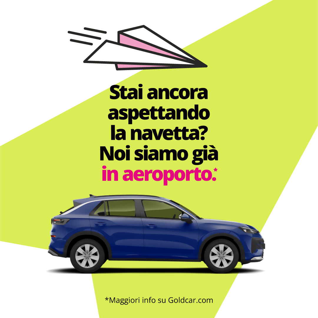 Goldcar Facebook ad: Atterri, prendi le chiavi e parti!