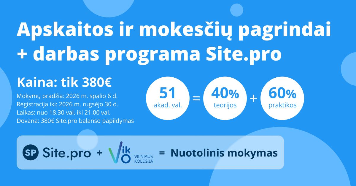 Site.pro - Apskaitos programa ir ERP Facebook ad