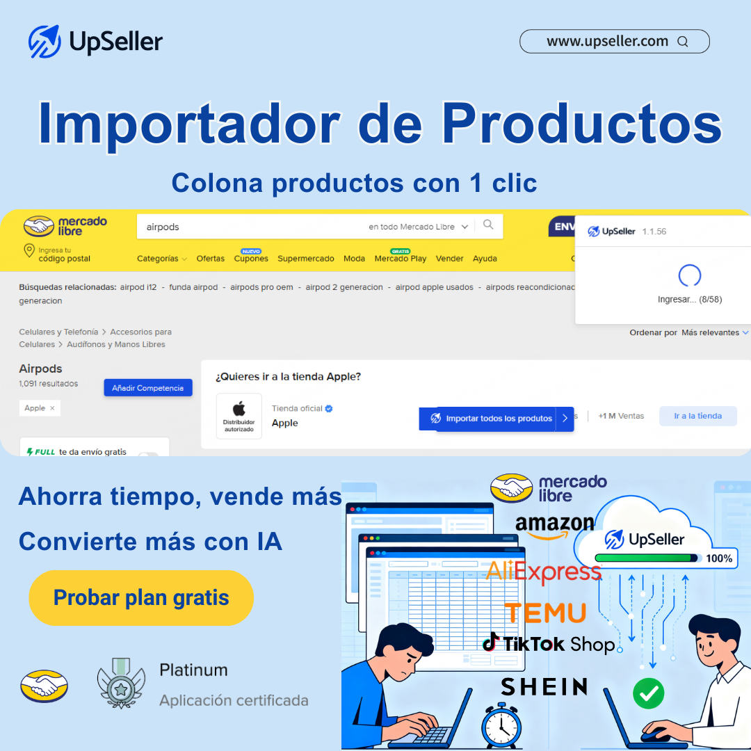 Upseller - América Latina Facebook ad: ¿Todavía subes tus productos uno por uno?