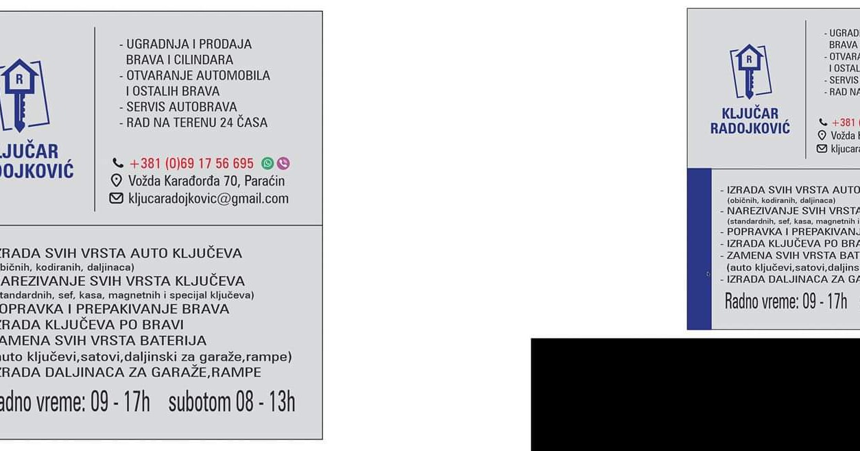 Ključar Radojković Facebook ad