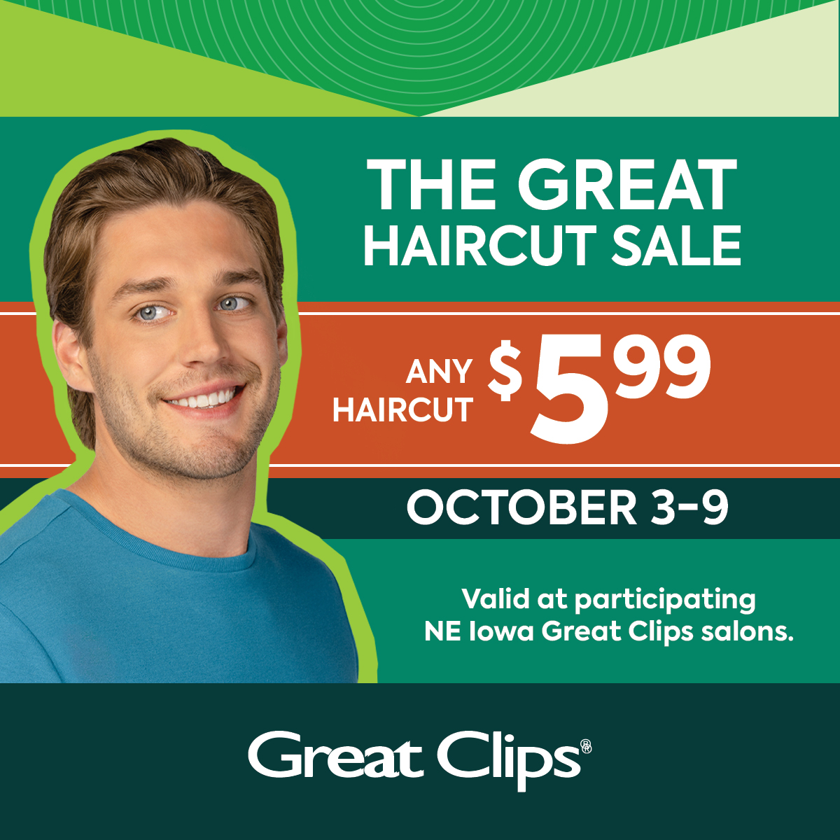 Great Clips Facebook ad: Great hair. Great Price.
