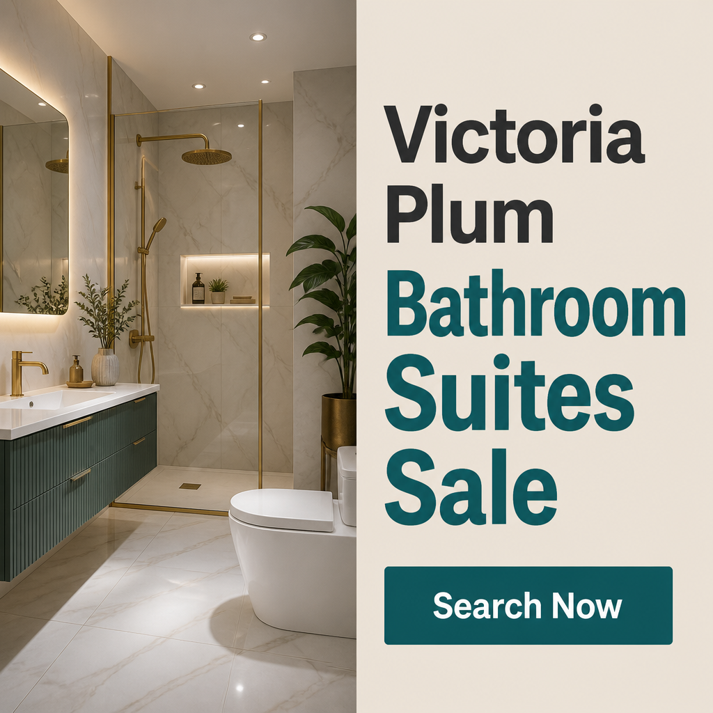 Thought Zone Facebook ad: Search for Victoria Plum Bathroom Suites Sale