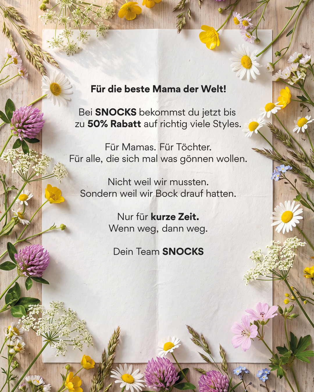 Snocks Facebook ad