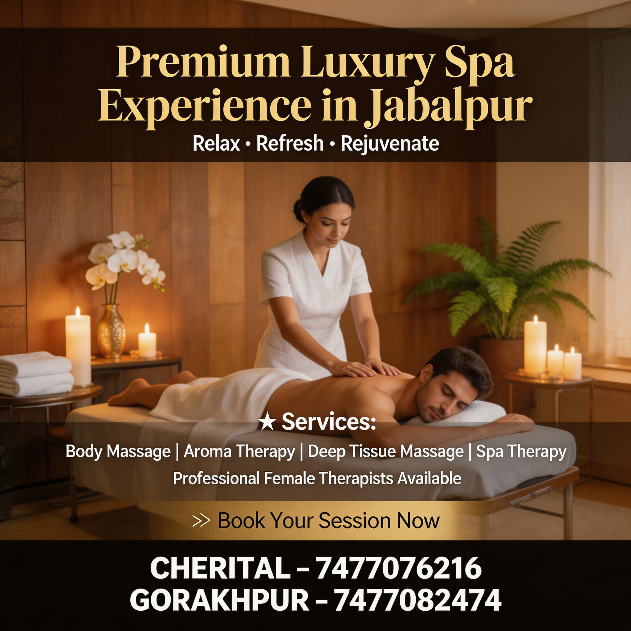 Orphic International Unisex Salon - Makeup, Skin & Hair Experts Facebook ad: Premium Spa & Body Massage in Jabalpur