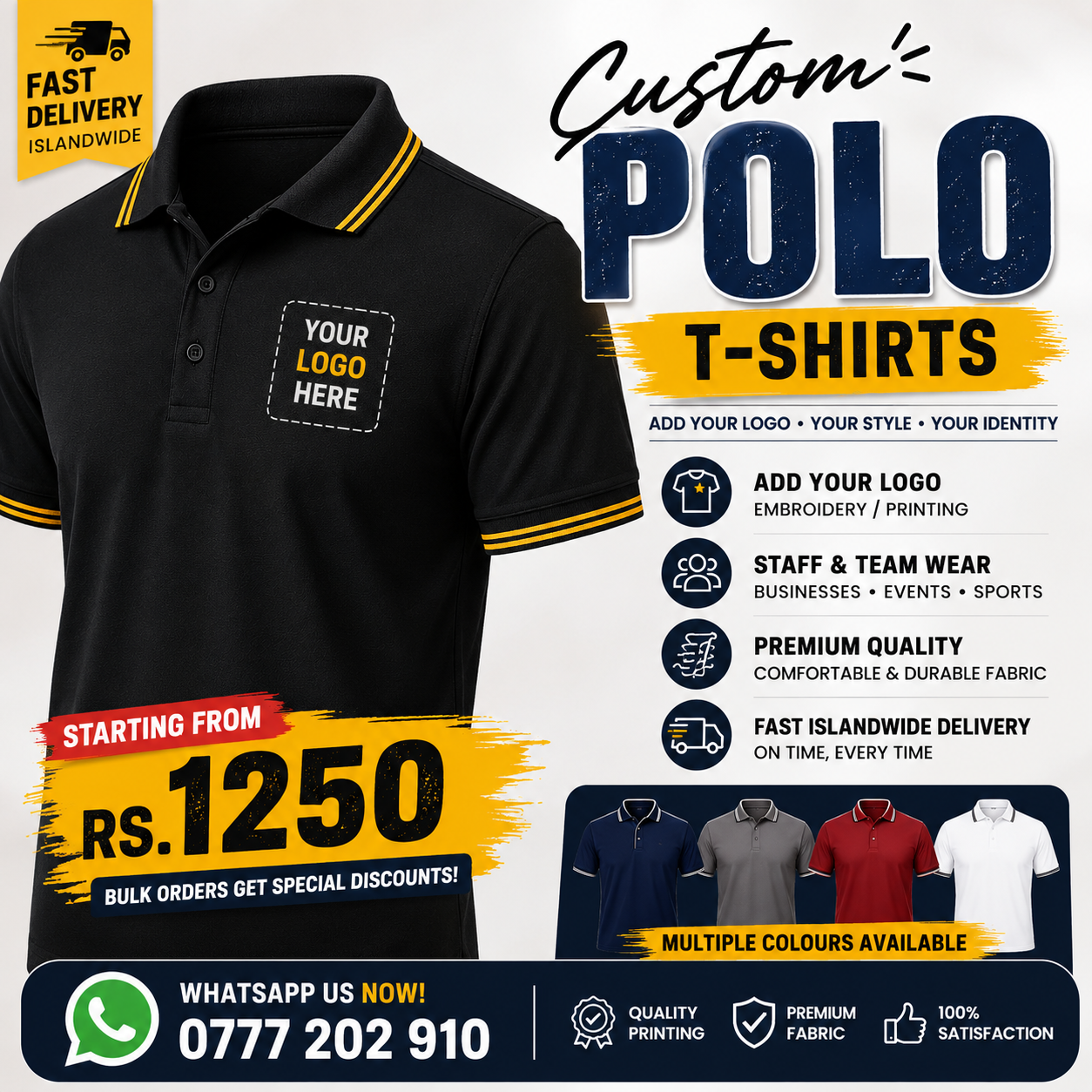 The Royal Crocodile Facebook ad: Premium POLO T Shirts
