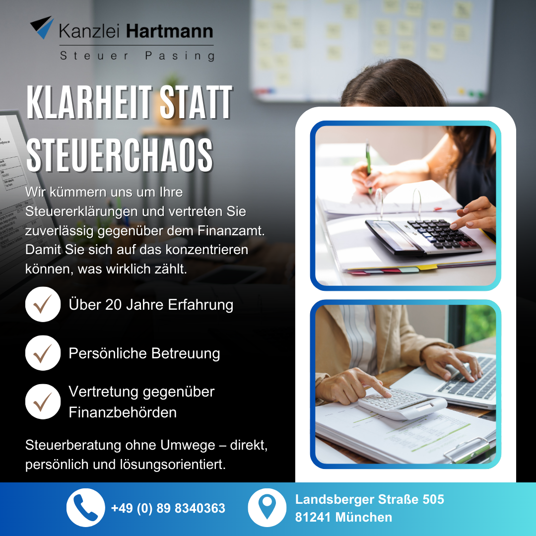 Finanzen und mehr Facebook ad: Ihre Steuerkanzlei für München & Umgebung