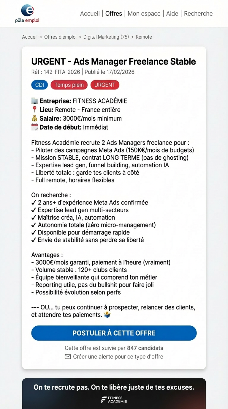 Fitness Académie - Cédric Roptin Facebook ad