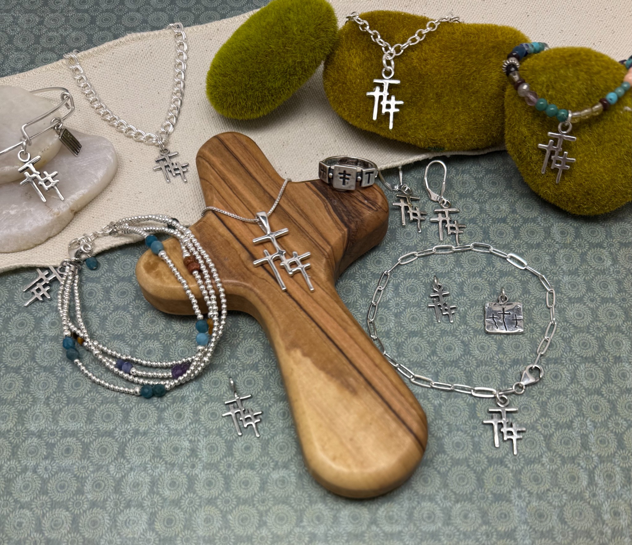 Sterling Grace Jewelry-Christian/Inspirational Facebook ad: Shop The Trio Cross Collection!