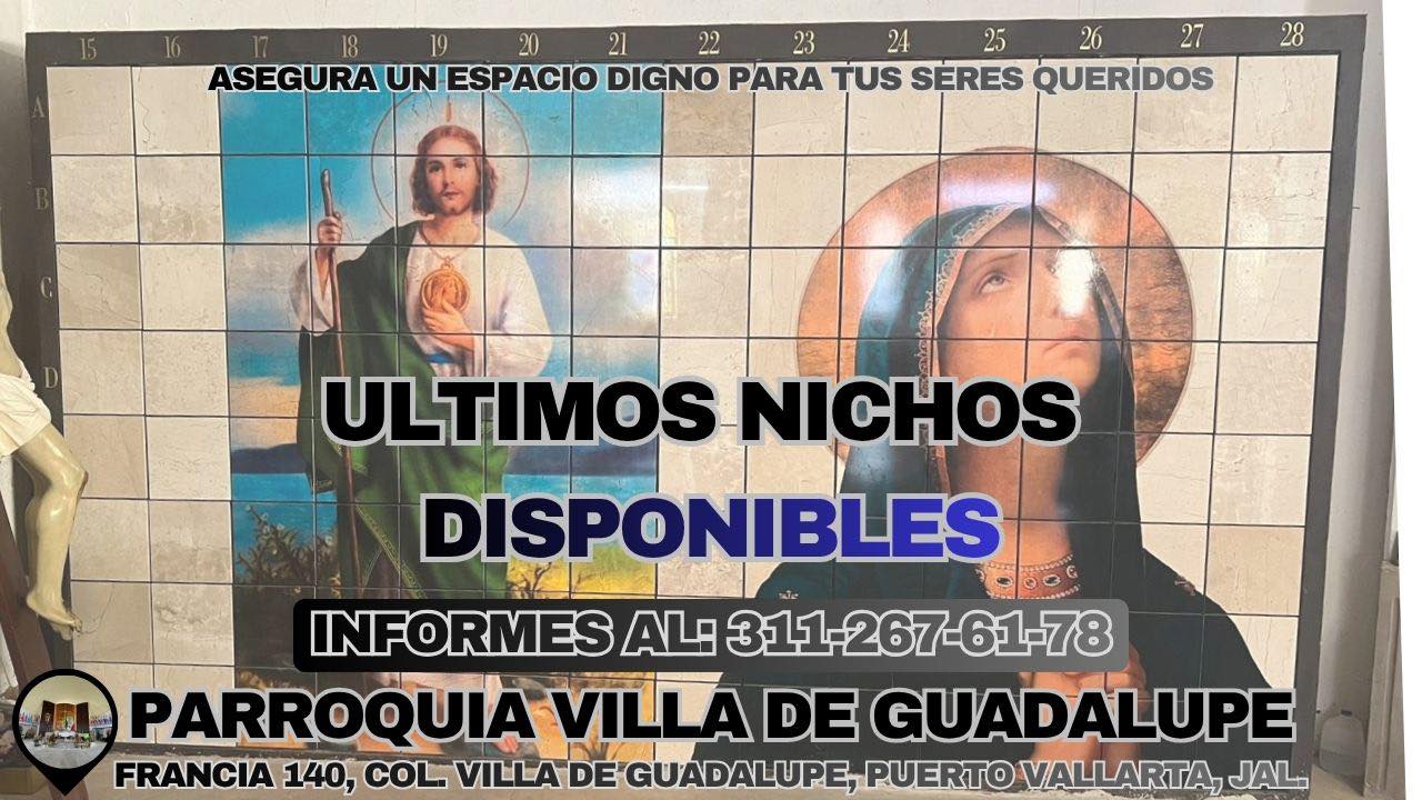 Parroquia Villa De Guadalupe Facebook ad: ¡NICHOS DISPONIBLES!