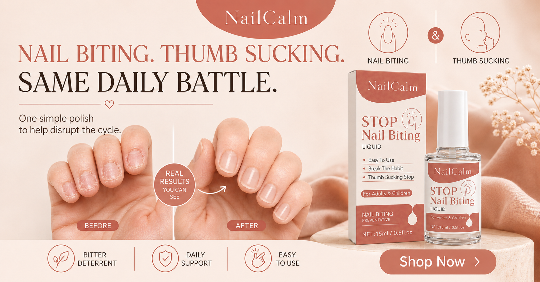 NailCalm Facebook ad from May 10, 2026
