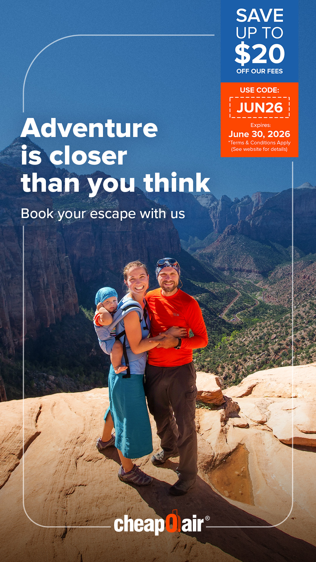CheapOair Facebook ad